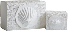 the Favorite Place  Burial Biodegradable Urn for Human Ashes, Small Shell Urn B