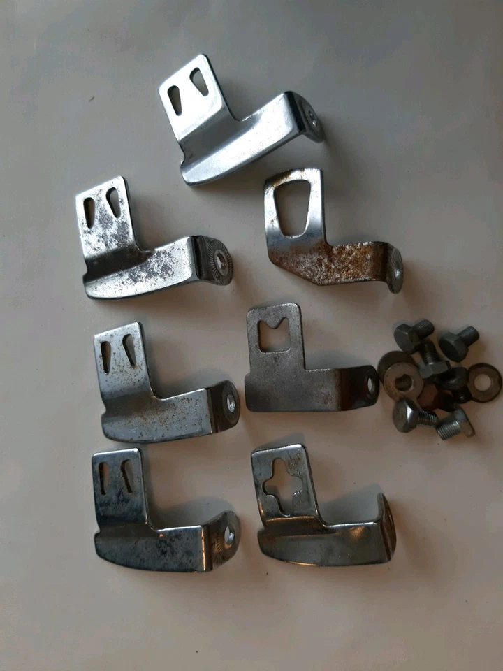 JOB LOT of 7 Vintage Chrome Headlamp Brackets Dyno Dynamo Fork Mounts Raleigh - Image 4 of 4