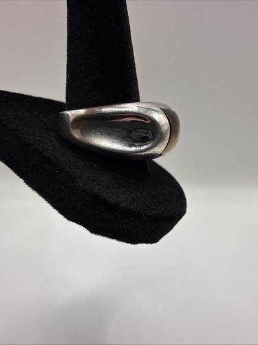 Vintage Mens Sterling Silver Tiger's Eye Ring Size 10 - Bild 2 von 5