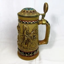Vintage 1988 AVON "Indians Of The American Frontier" Beer Stein Free Shipping !!
