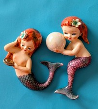 Ancienne décoration murale sirène Lefton