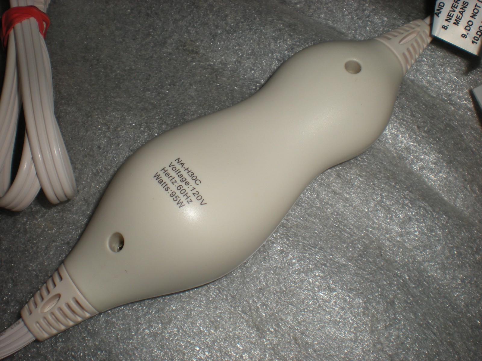 LAWEI LAWEL NA-H30C Electric Heated Blanket Pad Control Controller 3-Prong 95W