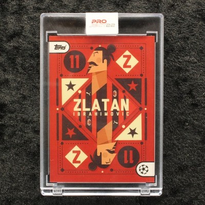 Topps Project 22 Zlatan Ibrahimovic AC Milan by Neil Stevens UEFA Soccer Cards