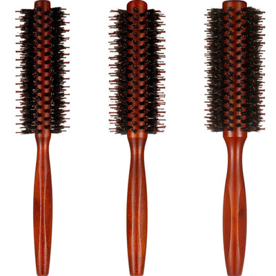 3 Pieces Boar Bristle round Hair Brush Set for Women Men round Drying, Styling,