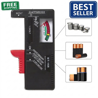 Battery Tester Checker Universal For AA AAA C D 9V 1.5V Button Cell Batteries