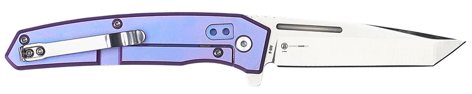 Ontario Knives Ti22 Frame Lock 9800 AUS-8 Stainless UltraBlue Titanium - Image 2 of 2