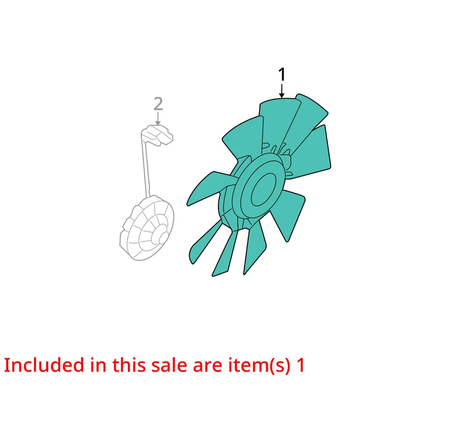 Hoja de ventilador 6,4 L diésel para camioneta Ford F250SD 08-10 626818 Foto 3 de 4