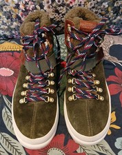 GANT Ladies Smart Khaki Leather Upper Lace-Up WESPORT Ankle Boots EU 39/UK 6