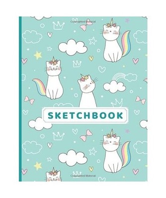 Sketchbook: A Cute Unicorn Kawaii Large Sketchbook/Notebook:108+ Pages of 8.5''x1