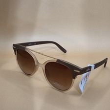 Libby Edelman Oversized Tort Brown  Black Gradient Sunglasses With Metal Temple