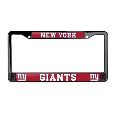 New York Giants NFL 3D Polyurethane Domed Black License Plate Frame Car-SUV