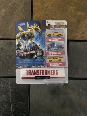 Jada Nano Hollywood Rides Transformers Diecast 3-Pack Camaro Bumblebee Optimus