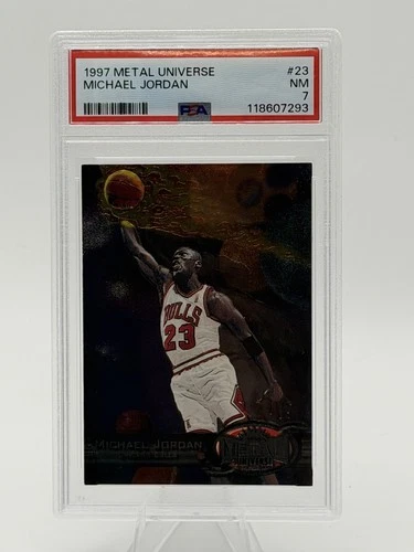 Michael Jordan 1997 Fleer Metal Universe #23 PSA 7 Looks Better Bulls HOF