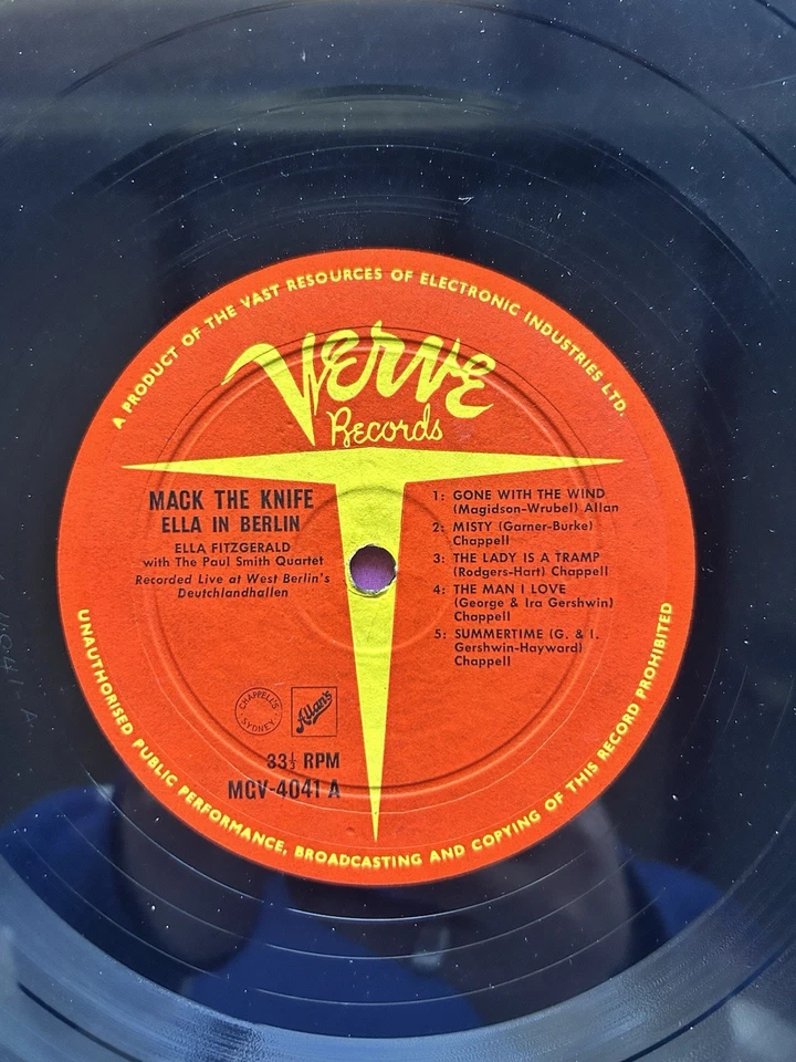 Ella Fitzgerald - Mack The Knife Ella In Berlin - 1960 Vinyl Record LP Jazz Bop - Image 3 of 4