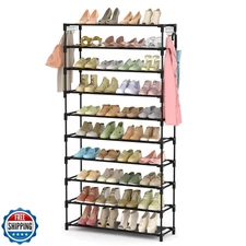 LANTEFUL 10 Tiers Shoe Rack 50 Pairs Large Capacity Tall Shoe Organizer Sturd