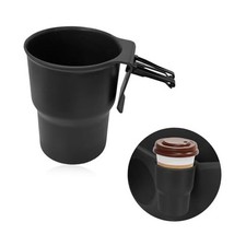 Car Cup Holder Hanging Drink Bottle Holder Trash Container With Air Vent Black