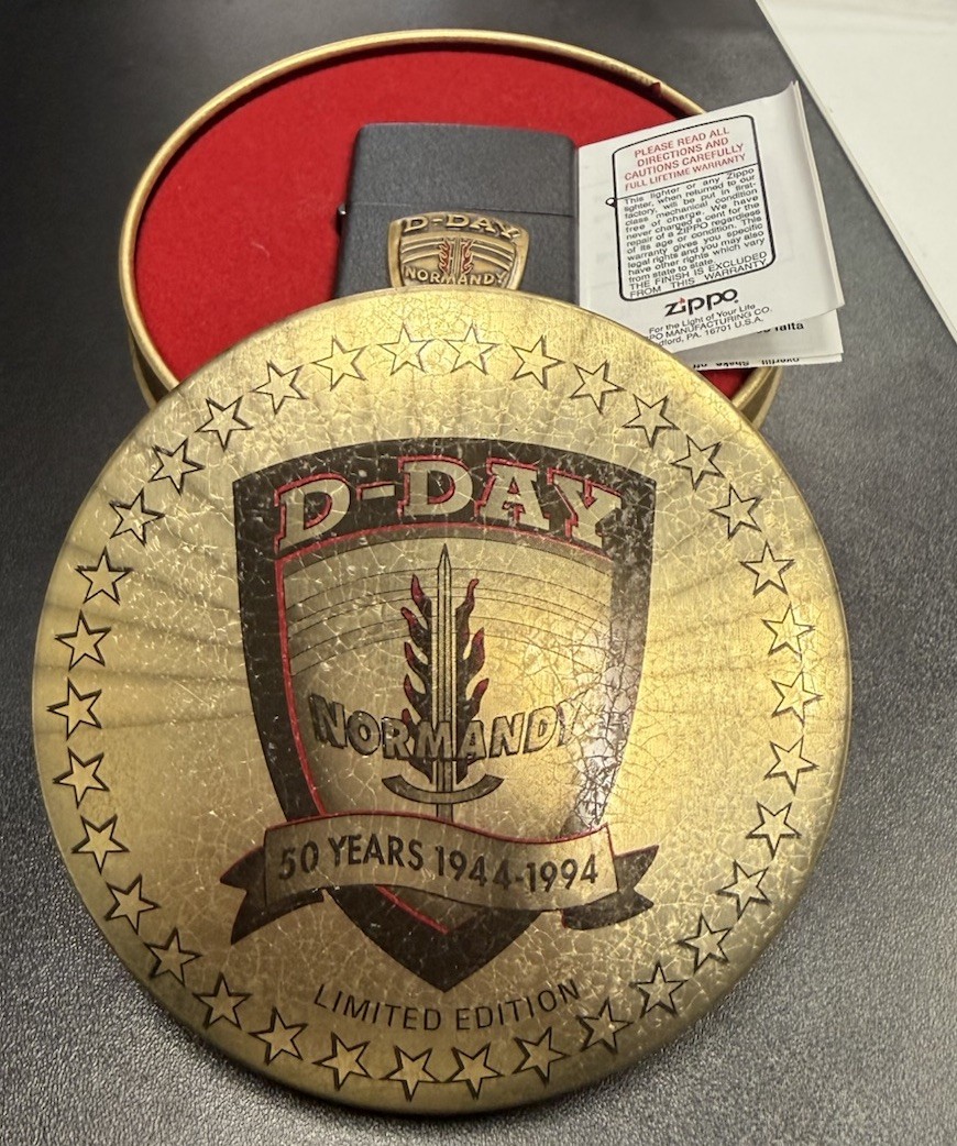 Vintage Zippo D-Day Normandy 50 Years 1944-1994 Limited Edition