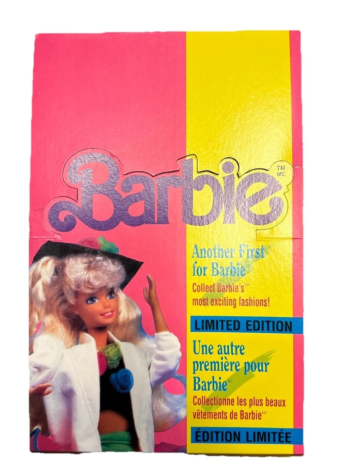 Tarjetas coleccionables Panini Barbie 1991 edición limitada caja bilingüe 24 paquetes sellados Foto 3 de 4