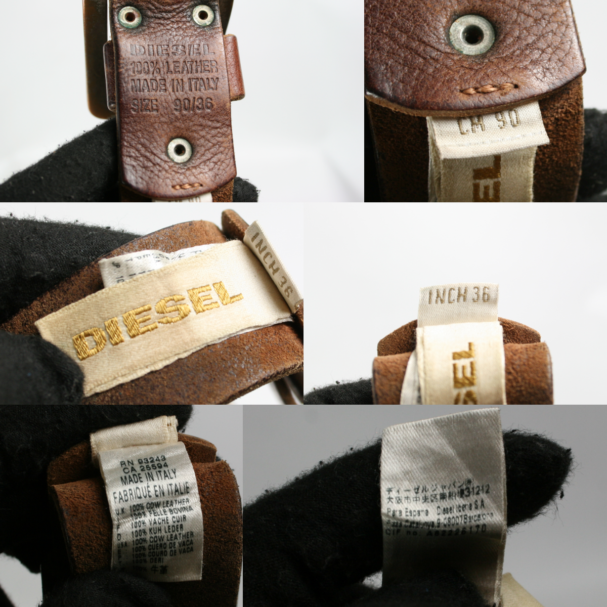 Diesel 00S Y2K Grunge Metal Cow Leather Mechanic Belt Vintage | eBay