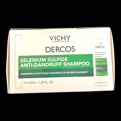 *NEW*Vichy Dercos Anti-Dandruff Shampoo, 15tubes/Box, 50 Ml/1.69 Fl Oz ea. #0003