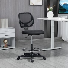 Tall Office Chair Draughtsman Chair w/ 360° Wheels for Standing Desk Refurbished