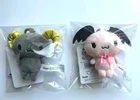 Sanrio LLOROMANNIC Plush Mascot Berry & Cherry Keyring set Z