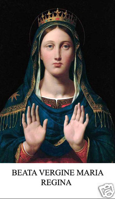 SANTINO HOLY CARD BLESSED VIRGIN MARIA REGINA n 3