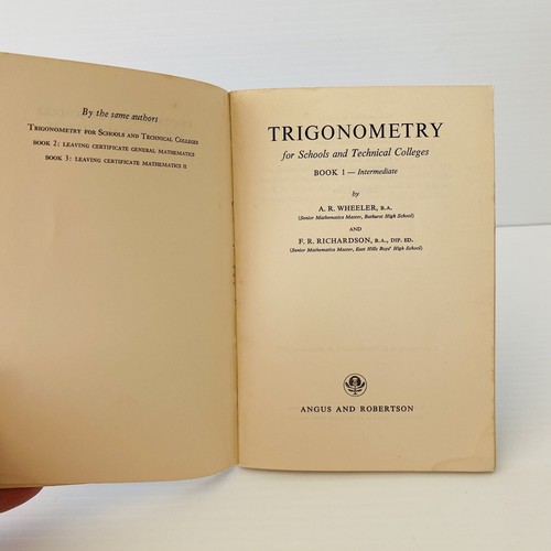 TRIGONOMETRY For Schools And Technical College Book 1 Vintage 1957 Collectable - Picture 6 of 10
