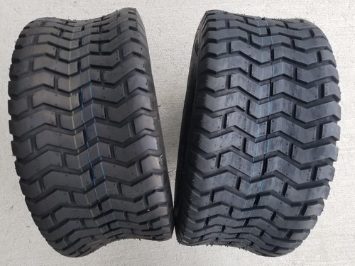 Pair 11x4.00-4 4 Ply Turf Lawn Mower Tires - Chevron D265 Tread For Garden