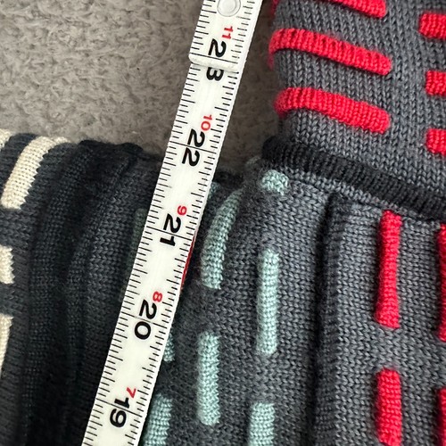 Vintage 90s 3D Knit Crewneck Sweater Mens XL Multi Cosby Biggie Grey Red Black - Picture 14 of 19