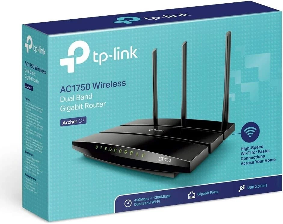 TP-Link AC1750 Archer C7 Dualband Gigabit WLAN-Router VPN Highpower LAN Verteil