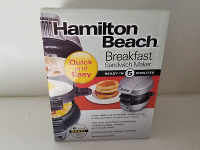 Hamilton Beach Breakfast Sandwich Maker Quick and Easy New in Sealed Box