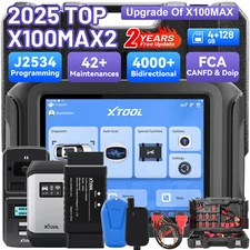 XTOOL X100MAX2 J2534 Key Fob Programmer Diagnostic Scanner All Key Lost Full Set