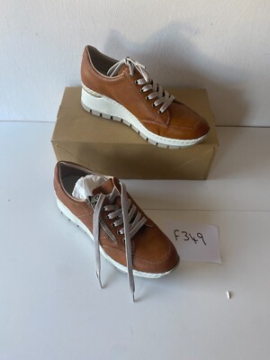 RIEKER Wedge Lace Up Brown Casual Shoes UK 6.5 EUR 40 (F349)