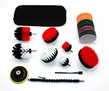 23 Piece Drill Scrub Brush Kit Fabrics/Stone/Tile/Glass SAME DAY SHIPPING WR