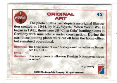 1993 Coca-Cola Collection Trading Cards Series 1 - Original Art | eBay