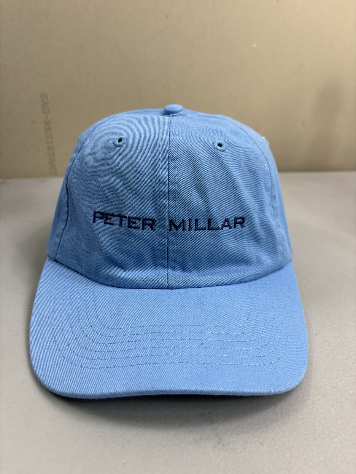 Peter Millar Hat Baseball Cap Blue Strap-back Adj… - image 1