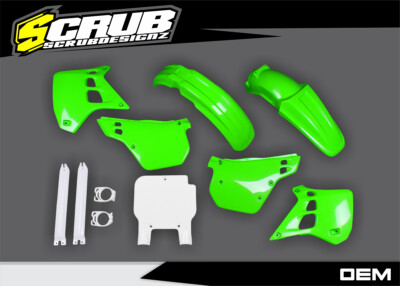 Kawasaki KX250 1990 1991 Motocross Green OEM color Plastic Kit +