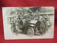 Vintage Military Post Card Soldiers on Truck 957
