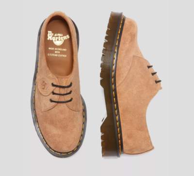 Dr. Martens 1461 BEX Suede Oxford in Sandy Tan Tufted Suede made