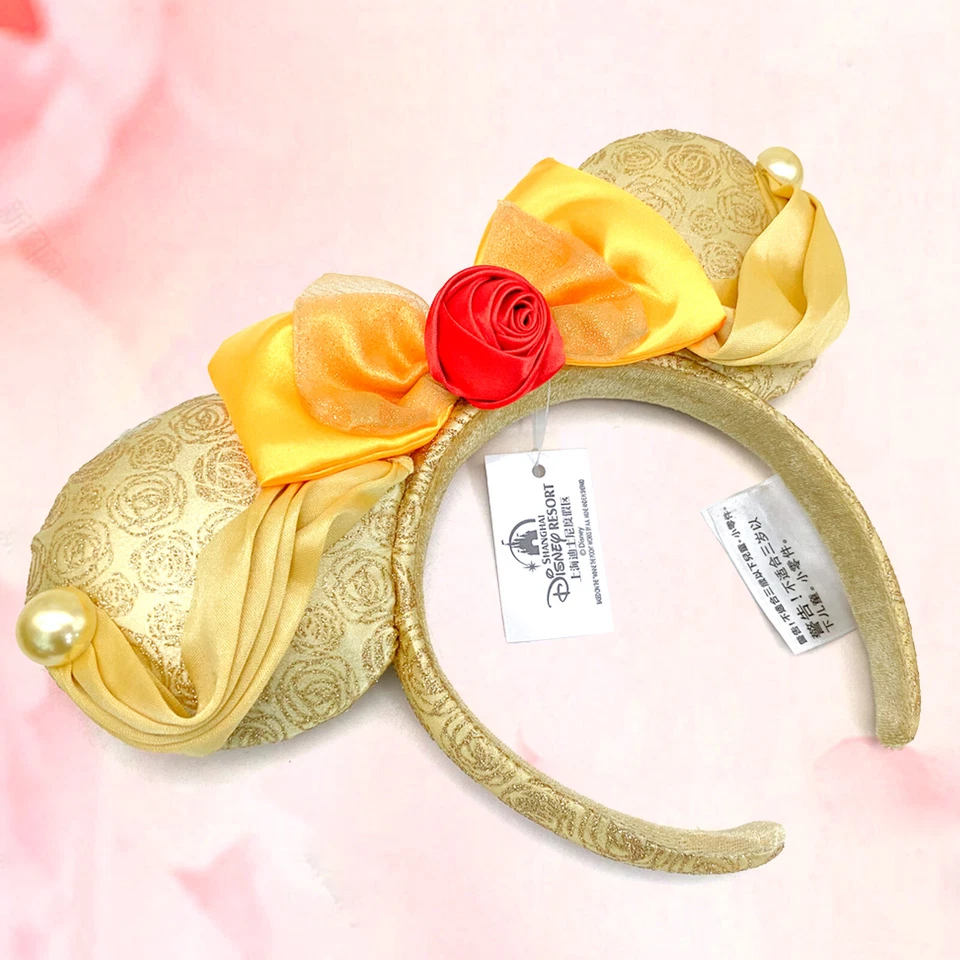 Disney~La Bella y la Bestia Orejas de Minnie Bella+Carruaje de Cenicienta Reloj de Medianoche Oreja Foto 3 de 4