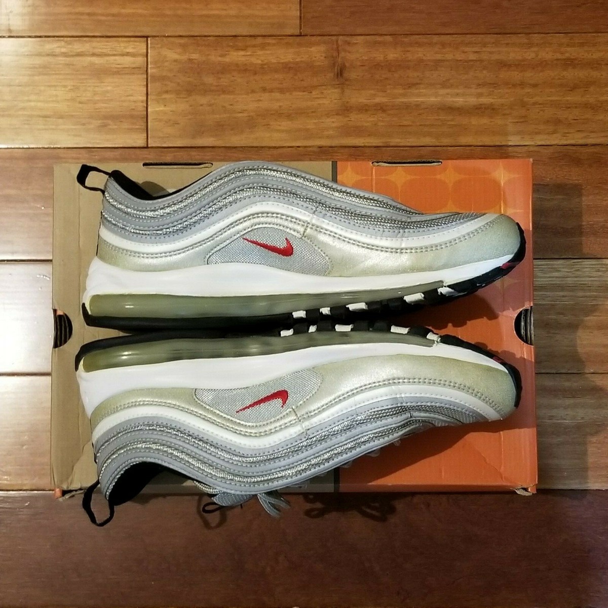 Size 10.5 - Nike Air Max 97 Metallic Silver Bullet History of Air HOA 313105-061 The Nike Air Max 97 Silver Bullet Is Back—But Not For Long | GQ main image 4