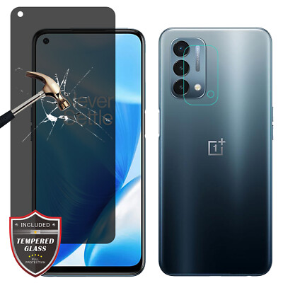 Privacy Anti-Spy Tempered Glass Protector For OnePlus Nord N200 5G+ Camera  Cover