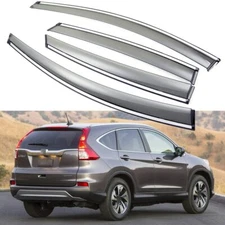 2012-2016 Honda CRV Window Visor Vent Rain Deflector Chrome 5yr WTY US SELLER!!!