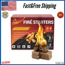 Nvkrvks Fire Starter, Easy-Burning Fire Starter Squares for Wood Stoves USA, NEW