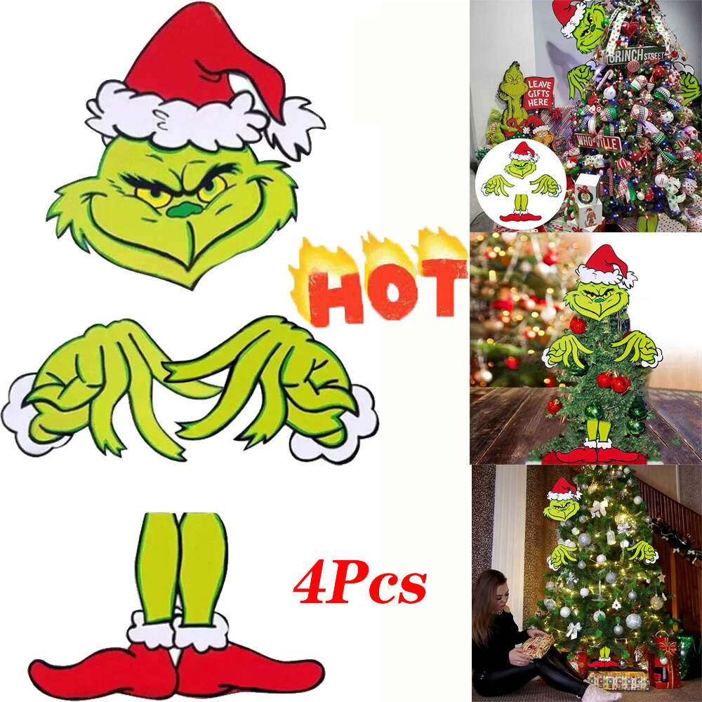24 Décorations Sapin De Noël Grinch - Ornements En Papier à Suspendre, 12 Designs - Pour Arbre, Guirlande, Déco Festive