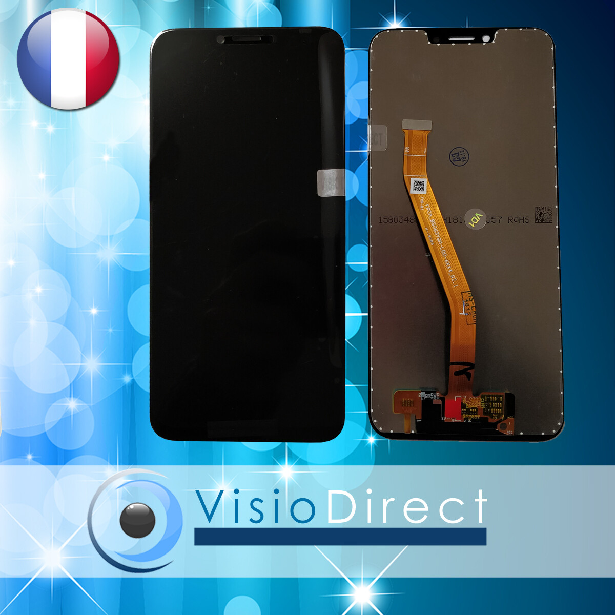 Vitre tactile Huawei Honor Play bloc écran LCD bleu pour réparation