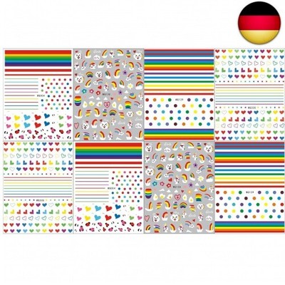 Nagelsticker Weihnachten – 9 Blätter Selbstklebende Nail Art Aufkleber Für DIY Nageldesign