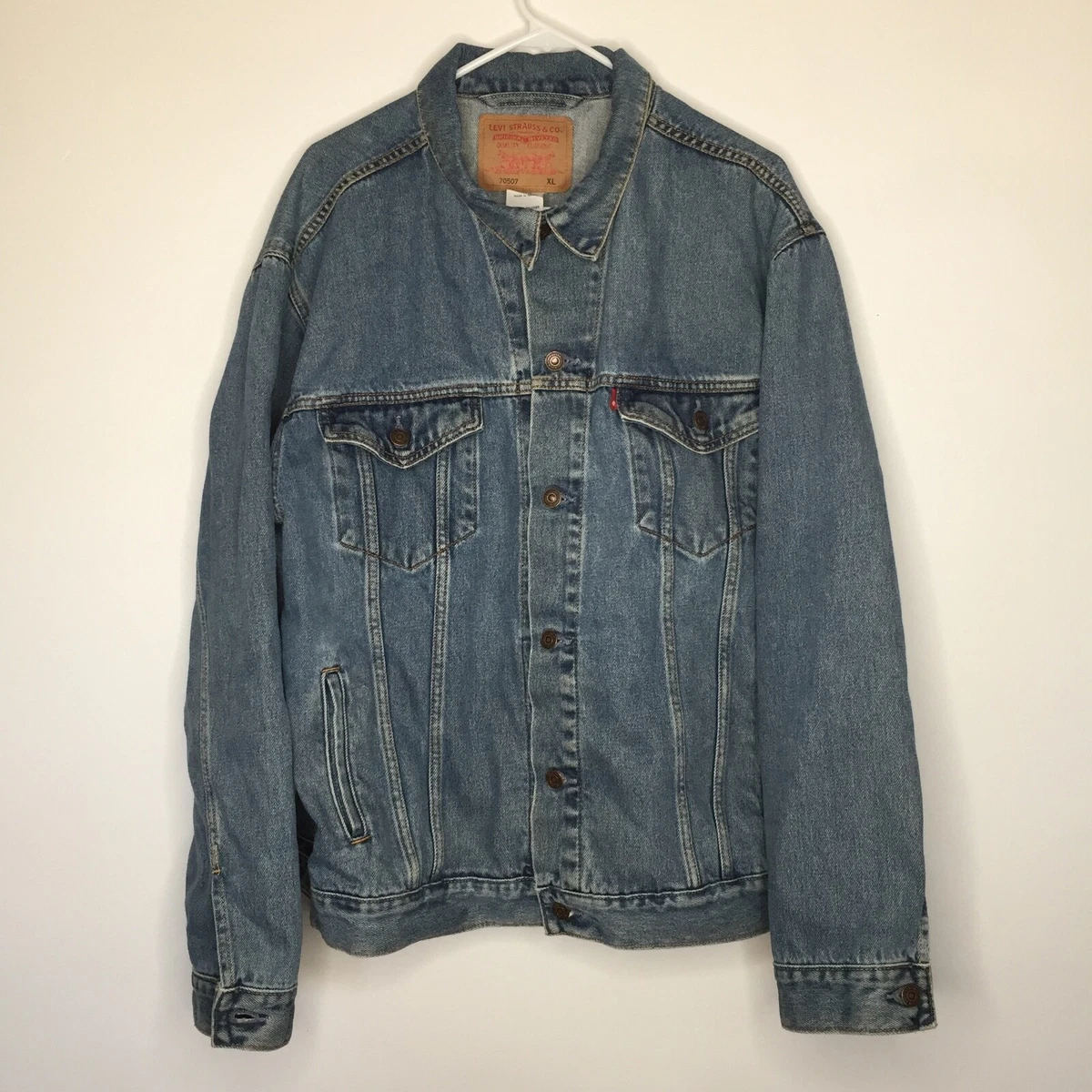 Levi s Standard Trucker Jean Jacket Denim 70507 Men s Size Large XL
