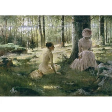 Under the Birches - A Edelfelt Medici Print